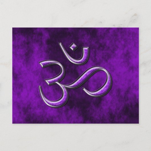 Carte Postale Om en pierre violette (Devant)