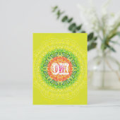 Carte Postale Om Mandala Design pour le Yoga (Debout devant)
