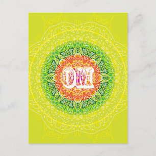 Carte Postale Om Mandala Design pour le Yoga