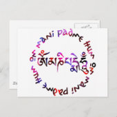 Carte Postale Om mani padme hum (Devant / Derrière)