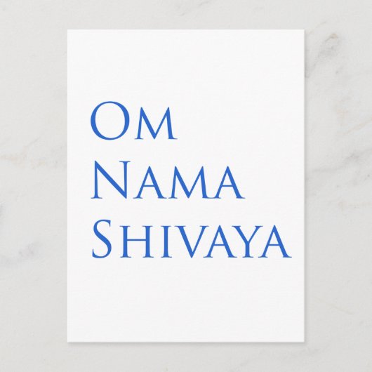 Carte Postale Om Nama Shivaya (Devant)