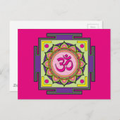 Carte Postale Om Shanti Om Mandala (Devant / Derrière)