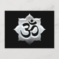 OM Symbole Lotus Spiritualité Yoga Crest