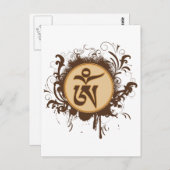 Carte Postale Om tibétain (Devant / Derrière)