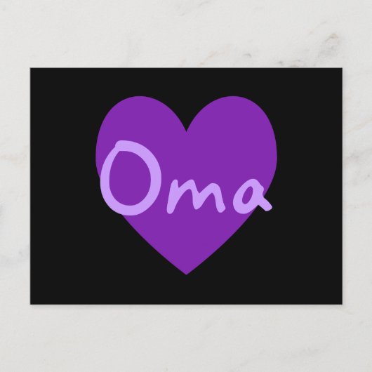 Carte Postale Oma en violet (Devant)