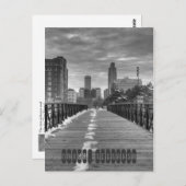 Carte Postale Omaha Nebraska à Black on White (Devant / Derrière)