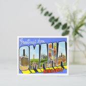 Carte postale Omaha, Nebraska Big Letters (Debout devant)
