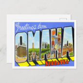Carte postale Omaha, Nebraska Big Letters (Devant / Derrière)