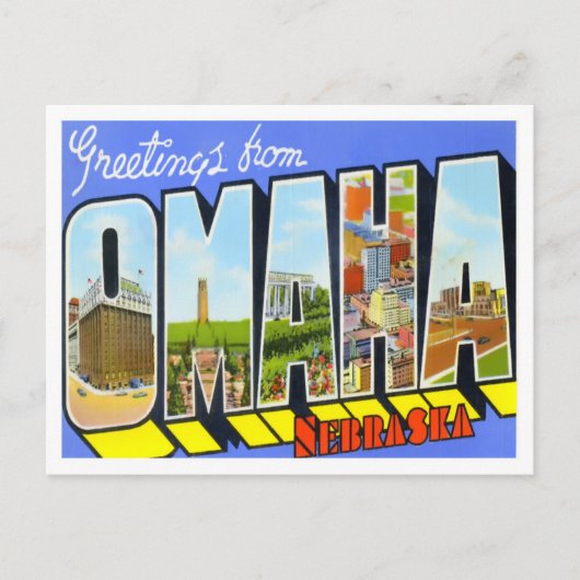 Carte postale Omaha, Nebraska Big Letters (Devant)