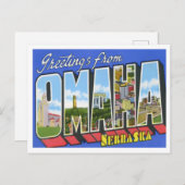 Carte postale Omaha, Nebraska Big Letters (Devant / Derrière)