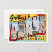 Carte postale Omaha, Nebraska Big Letters (Devant / Derrière)