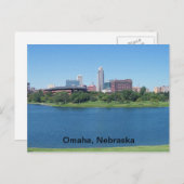 Carte Postale Omaha, Nebraska Skyline sur Toile (Devant / Derrière)