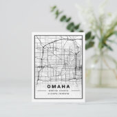Carte Postale Omaha Texas USA Travel City Map Poster (Debout devant)