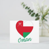 Carte Postale Oman - Coeur du drapeau (Debout devant)