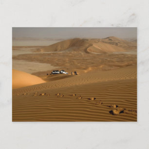 Carte Postale Oman, désert Rub Al Khali, roulant sur les dunes