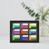 Carte postale Oman Multihue Flags (Debout devant)