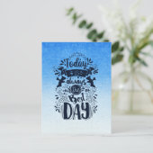 Carte Postale Ombre Bleu et blanc Plonger dans des teintes oniri (Debout devant)