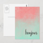 Carte postale Ombre Bonjour (Devant / Derrière)