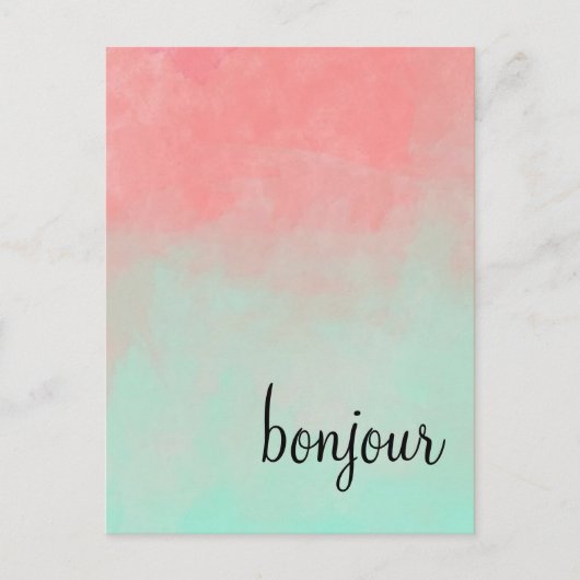 Carte postale Ombre Bonjour (Devant)
