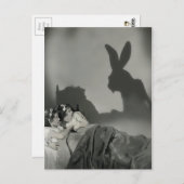 Carte Postale Ombre de Bunny de Pâques (Devant / Derrière)