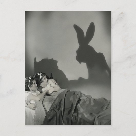 Carte Postale Ombre de Bunny de Pâques (Devant)