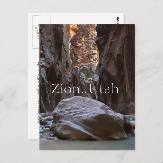 Carte Postale Ombre et lumière dans les Narrows (Devant / Derrière)