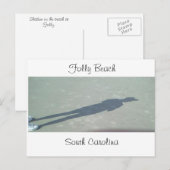 Carte Postale Ombre sur Folly Beach, SC, Caroline du Sud, Foll.. (Devant / Derrière)