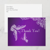 Carte Postale OMBRÉ vintage LACE & BOUTTERFLITS PURPLE (Devant / Derrière)