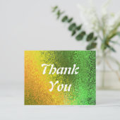 Carte Postale Ombres d'automne Vert Merci jaune (Debout devant)