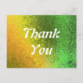 Carte Postale Ombres d'automne Vert Merci jaune (Devant)