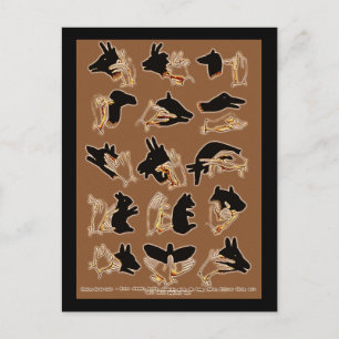 Carte Postale Ombres main dans le sable