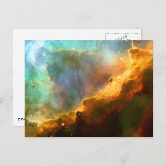 Carte Postale Omega / Nebula du cygne (télescope Hubble) (Devant / Derrière)