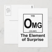 Carte Postale OMG L'élément de surprise (Devant / Derrière)