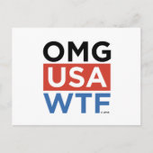 CARTE POSTALE OMG USA WTF (Devant)