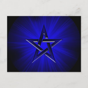 Carte postale Ominous Blue Pentagram