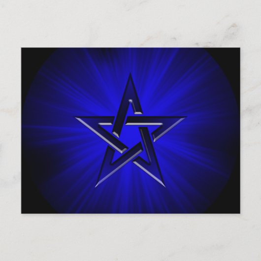 Carte postale Ominous Blue Pentagram (Devant)