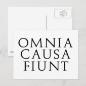 Carte Postale Omnia Causa Fiunt (Devant / Derrière)