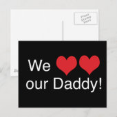 Carte Postale On aime Papa (Devant / Derrière)