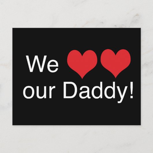 Carte Postale On aime Papa (Devant)