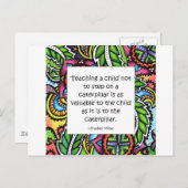 Carte Postale On enseigne la compassion (Devant / Derrière)