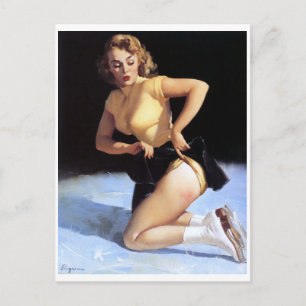 Carte Postale On Ice Pin Up