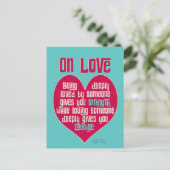 Carte Postale On Love. Citation de Lao Tzu (Debout devant)