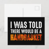 Carte Postale On M'A Dit Qu'Il Y Aurait Un Panier (Devant / Derrière)