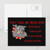 Carte Postale On m'appelle le chien diable de l'USMC (Devant / Derrière)
