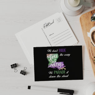 Carte Postale On ne cache pas le fou Mardi Gras Parade Fun