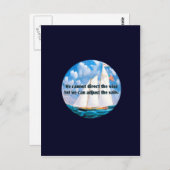 Carte Postale On ne peut pas diriger le vent mais... (Devant / Derrière)