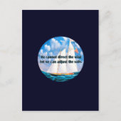 Carte Postale On ne peut pas diriger le vent mais... (Devant)