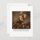 Carte Postale On ne peut pas enseigner à un vieux chien de nouve (Devant / Derrière)