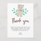 Carte Postale On peut attendre le Merci de Baby shower (Devant)