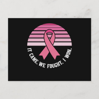 Carte Postale On S'Est Battu Pour Gagner Le Cancer Du Sein Survi